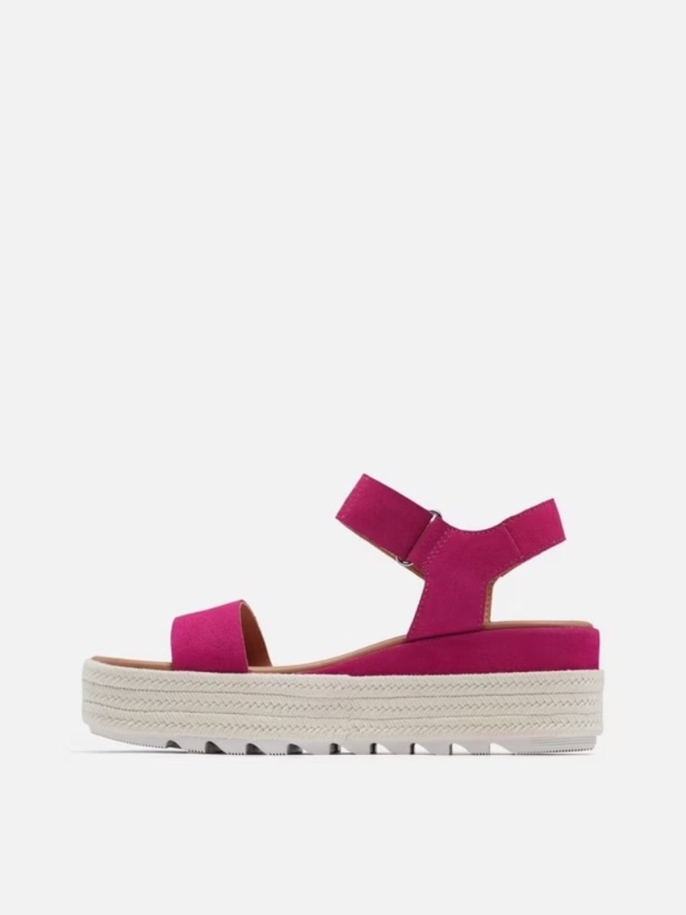 SOREL Women's Cameron Espadrille Wedge Flatform Sandals in Fuchsia Fizz - Picture 11 of 13